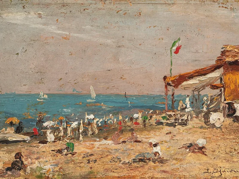 1884-Lidio Ajmone - Spiaggia